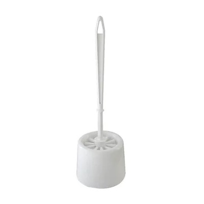 Brosse de toilette avec support - modèle ouvert - BLANC