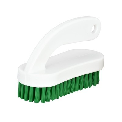 Hygienic nail brush with handle - GREEN