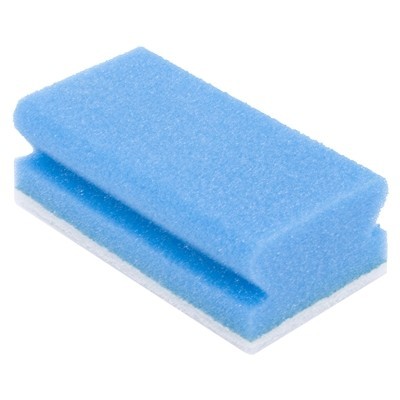 Synthetic scouring sponge - 13 x 7 cm - BLUE/WHITE