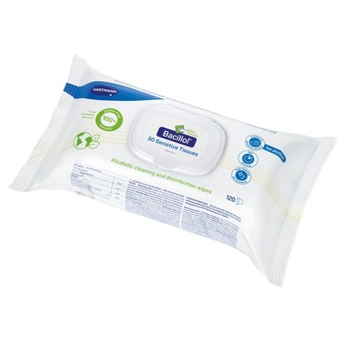 Bacillol 30 Sensitive Green Tissues - Flowpack 120 stuks (BE-REG-00898, NL: 16332N, FR: 71397, LUX: 171/13/L)