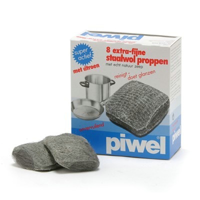 Piwel tamp.laine d'acier 8pc