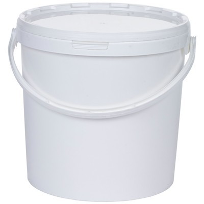 Bucket with lid 15L WHITE