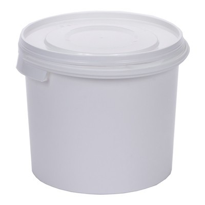 Bucket with lid - 6.5 l - WHIT