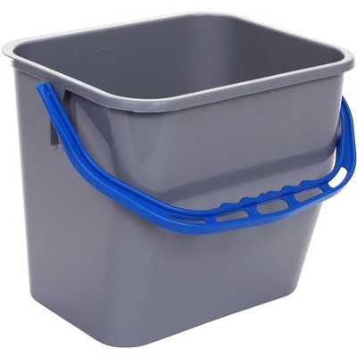Bucket 12L GREY handle BLUE