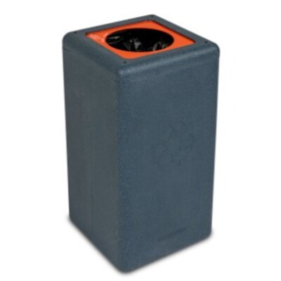 Bomabin Select Brick - 65 l - BLACK lid ORANGE