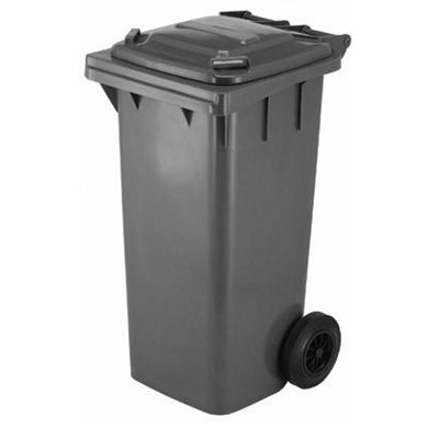 Mini wheelie bin with 2 wheels - 240 l - GREY