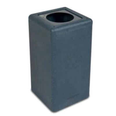Bomabin Select Brick - 65 l - ZWART deksel GRIJS