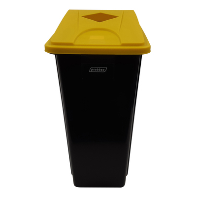 Bomabin Select Flat with universal lid - 60 l - BLACK - top YELLOW