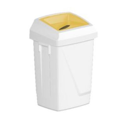 Bomabin Select Fit - 50 l - WHITE - lid paper YELLOW