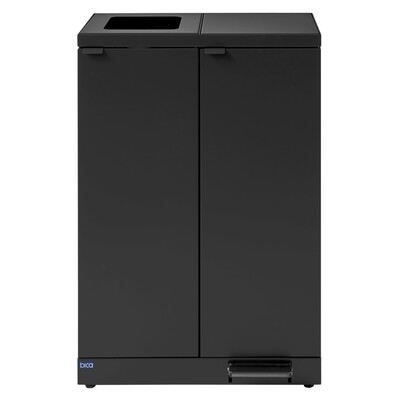 Bomabin Select Bica - 2 x 65 l - ZWART- open/pedaal