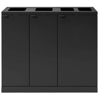 Bomabin Select Bica - 2 x 65 l + 2 x 45 l - ZWART - open/open/open/open