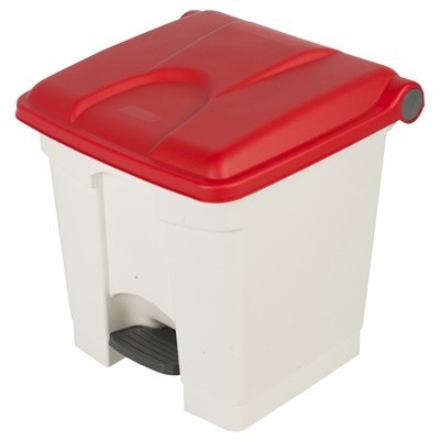 Bomabin Select Pedal Classic - 30 l - WHITE - lid RED