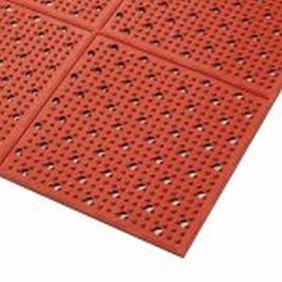 191900: Tapis antidrapant en caoutchouc naturel-nitrile - 91 x 122 cm - ROUGE