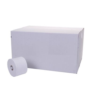 213061: Papier toilette systme avec inserts - tissu recycl - 2 plis - 100 m / 725 coupons - BLANC - 36 rouleaux