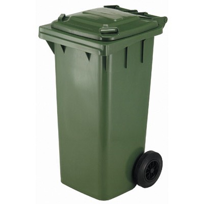 610090: Conteneur mini avec 2 roues - 140 l - VERT