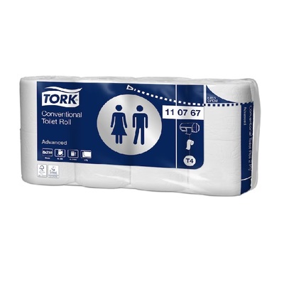 770177: Tork conventionel papier toilette - 2 plis - 37.8 cm x 9.7 cm - 64 rouleaux - 110767