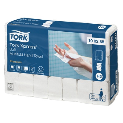 770228: Tork Xpress Soft Multifold Hand Towel Premium - 2 plis - 34 x 21,2 cm - 21 x 110 pices - 100288