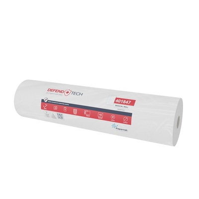 773065: Draps d"examen - pure tissue - 2 plis - 50 m x 59 cm - 143 feuilles - BLANC - 9 rouleaux